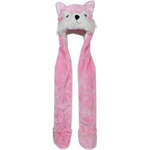 Kids Pink Husky Animal Hat e Fits All Adults /Soft Warm Beanie Hat Imported